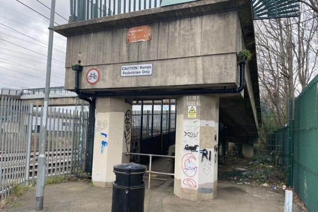 Police said the attacks happened near the footbridge over the railway between Marholm Road, Walton, and Wedgwood Way, Bretton