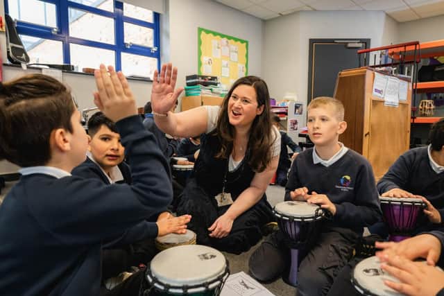 Gladstone Primary Academy pupils enjoying their music lessons
