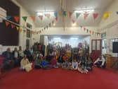 Worshippers at Bharat Hindu Samaj on Rock Road.