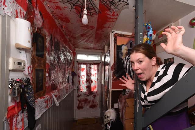 Chantelle Demeur-Wording at her House of Horrors at Howland, Orton Goldhay