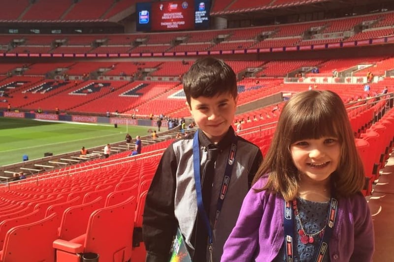 Suzanne Gilby took this photo of two young fans getting their first experience of Peterborough United at Wembley