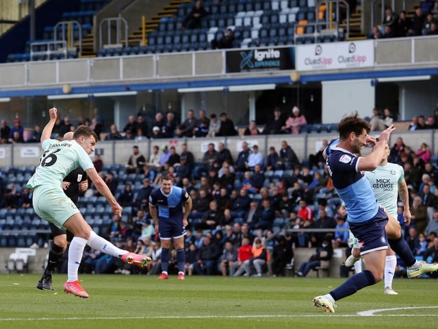 It started so well here and that was because Burrows received a pass from Ward, cut inside from the left and rifled a looping effort from around 30 yards out right into the roof of the net. The home ‘keeper didn't stand a chance.