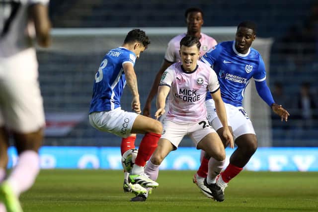 Charlie O'Connell in action for Posh