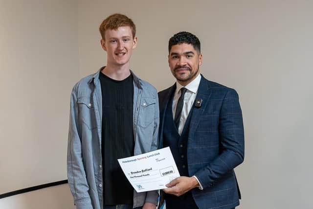 Paralympics possible Brandon Ballard (left) with local Olympic hero Louis Smith.