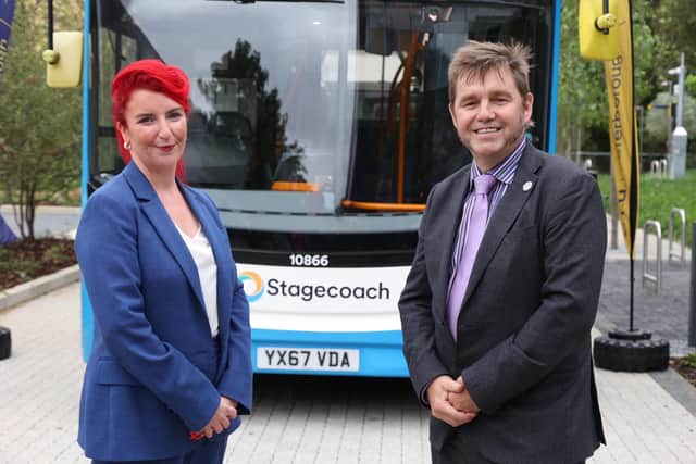 Nik Johnson, Mayor of the Cambridgeshire and Peterborough Combined Authority with the Secretary of State for Transport Louise Haigh