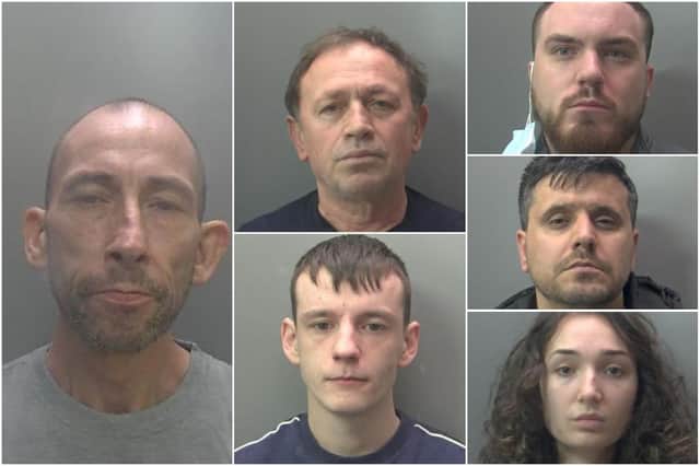 Some of the criminals jailed for offences in and around Peterborough in April