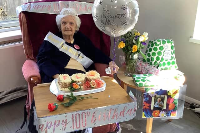 Florence hosted a party for her friends at the Aliwal Manor Care Home, in Whittlesey, for her 100th birthday.