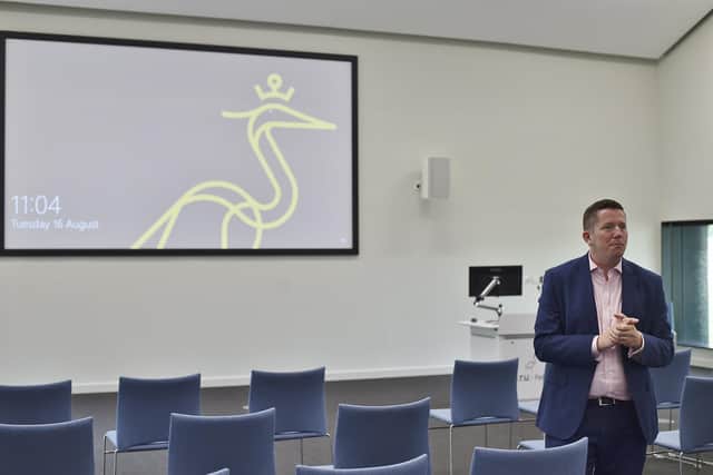 ARU Peterborough Principal Ross Renton in the new 140-seat lecture theatre.