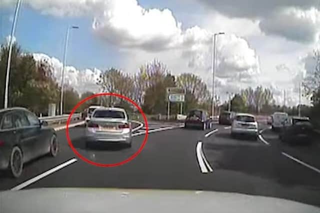 A still from the police car footage