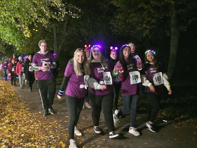 Walkers taking part in the hike in support of Sue Ryder.