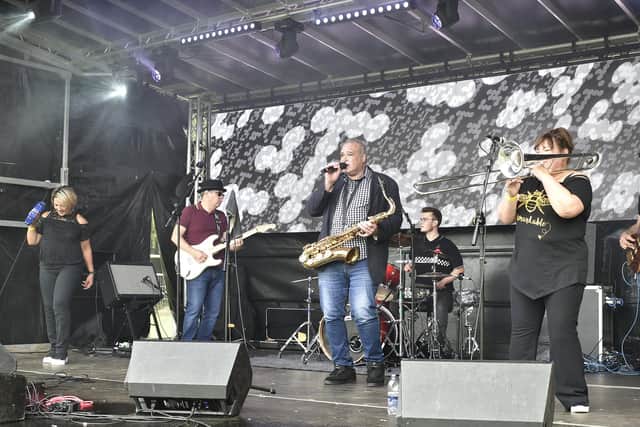 The Gangsters on stage