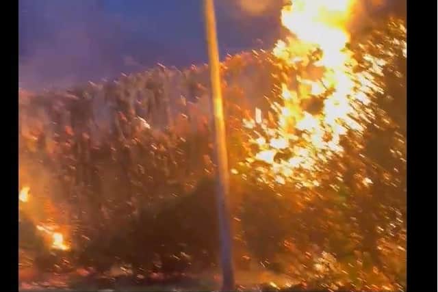 A number of fire crews were called to the scene. Picture and video: Rizwan Alam