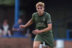 Noah Freeman in action for Posh at King's Lynn Town. Photo Joe Dent/theposh.com