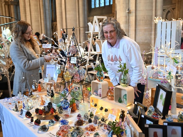 Peterborough Cathedral Christmas market.