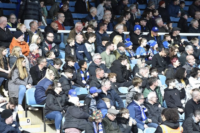 Peterborough United fans are pictured enjoying another home win.