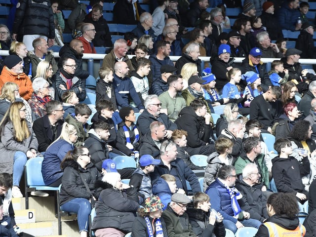 Peterborough United fans are pictured enjoying another home win.