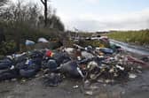 Peterborough City Council has joined a national campaign to stop fly-tipping in Peterborough. Photo shows fly-tipping at Newborough Road, Peterborough
