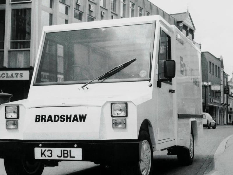 A Bradshaw Electric Vehicles Envirovan pictured in 1976