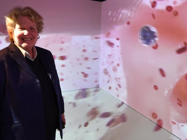 Sandi Toksvig in the XRP eXtended Reality Peterborough at ARU Peterborough