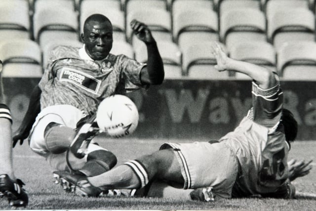 NIgerian striker Dominic Iorfa was a cult figure when playing up front for Posh between 1992-94. He could be brilliant, but he was also often described as a 'waste of pace.' After retirement Iorfa became a well-travelled board member of the Nigerian Football Federation and chairman of Makurdi based Nigerian Premier League outfit Lobi Stars FC. His son, also Dominic, is a defender at Sheffield Wednesday.