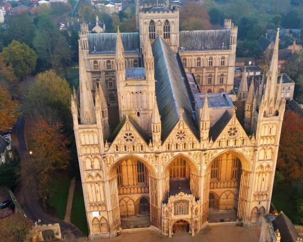 Beautiful Peterborough Cathedral, undoubtedly the city's number one landmark.