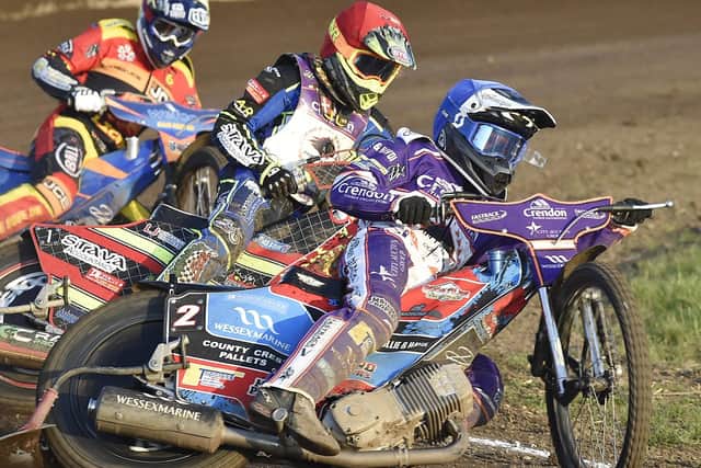 Ben Cook had mechanical issues in the Panthers v Leicester meeting. Photo: David Lowndes.