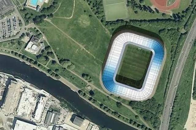 Previous renderings of what a new stadium could look like.