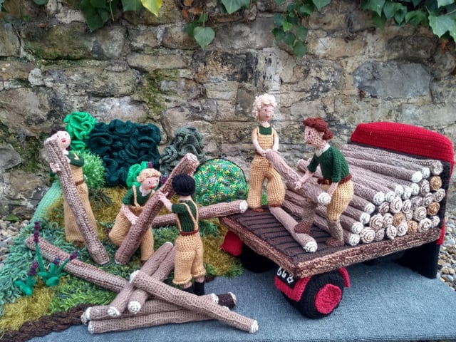 The exhibition is made of 'wool art'