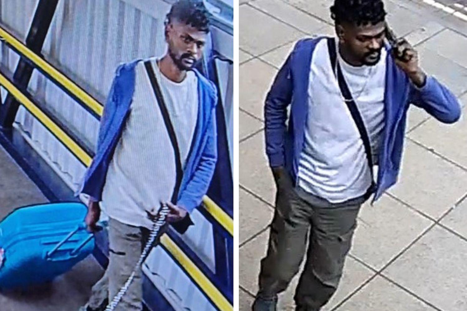 Polizei veröffentlicht Bilder eines Mannes im Zusammenhang mit sexueller ...