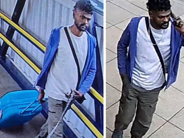 The images of the man police want to speak to in connection with a sexual assault