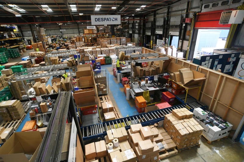 The parts warehouse at Whirlpool in Peterborough.