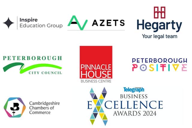 The sponsors for the Peterborough Telegraph Business Excellence Awards 2024.