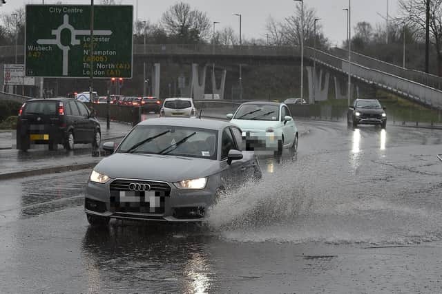 The heavy rain caused issues for drivers on Lincoln Road