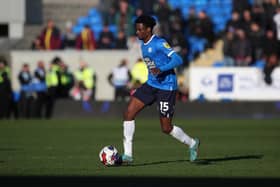 Nathanael Ogbeta in action for Posh. Photo Joe Dent/theposh.com