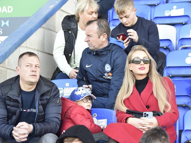 Peterborough United fans are pictured enjoying another home win.