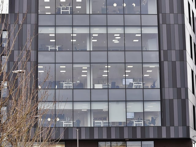 The newly completed Government building at Fletton Quays, Peterborough.