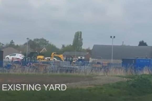 A digger and other vehicles were already on site before planning permission was granted