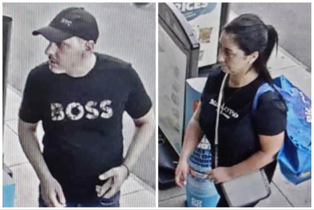 Police issued these images in connection with the thefts at Hampton