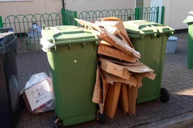 Rubbish is piling up on the street after collections were stopped