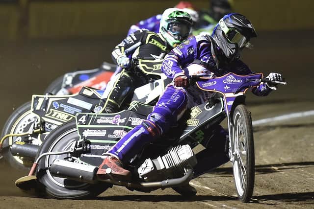 Heat 5 action from Panthers v Ipswich with Benjamin Basso leading the way.  Photo: David Lowndes.