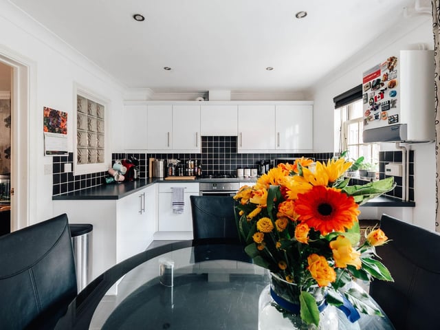 The kitchen/dining area