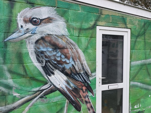 Another one of the four pieces of wall art created at the refuge by Nathan 'Nyces' Murdoch