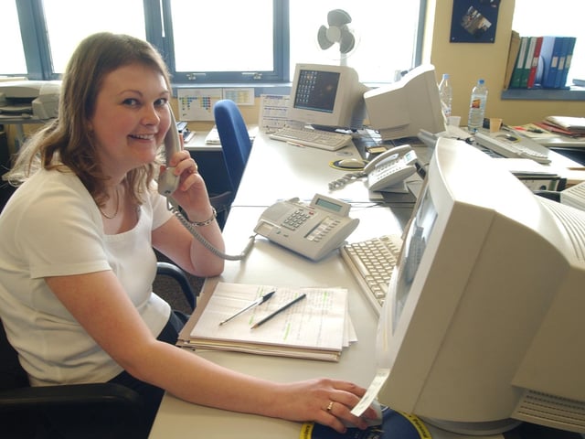 Employee Rachel Dickinson at the former Norwich and Peterborough Building Society, in Peterborough.