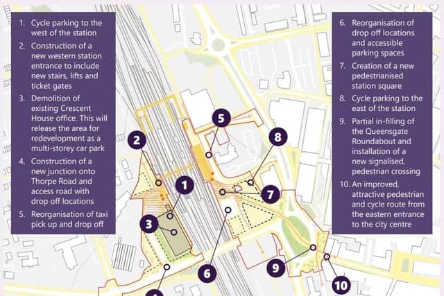 A map of the proposed changes