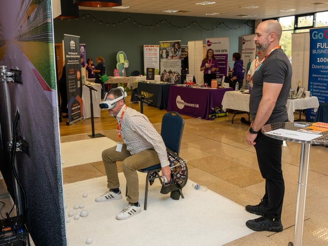 A hi-tech display at the Local View Business Expo in Peterborough