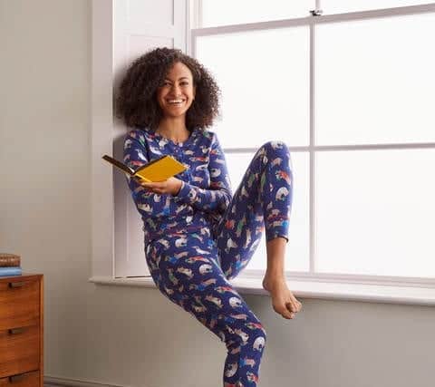 Boden Alba Jersey Pyjama - Starboard, Jolly Dogs, £49