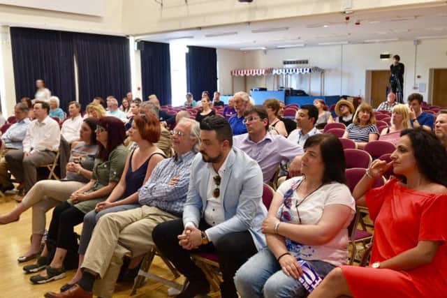 The hustings at the Peterborough Regional College.
