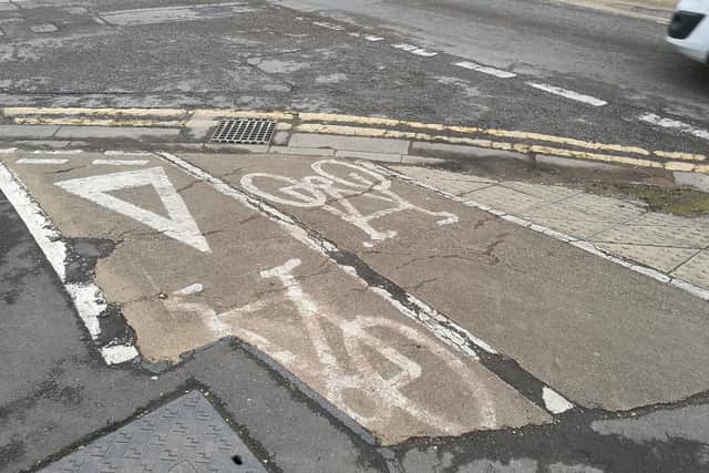 The cycle lane in Whittlesey. Photo: SWNS