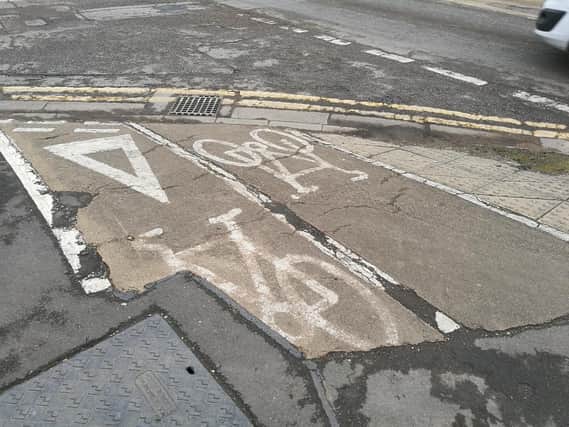 The cycle lane in Whittlesey. Photo: SWNS