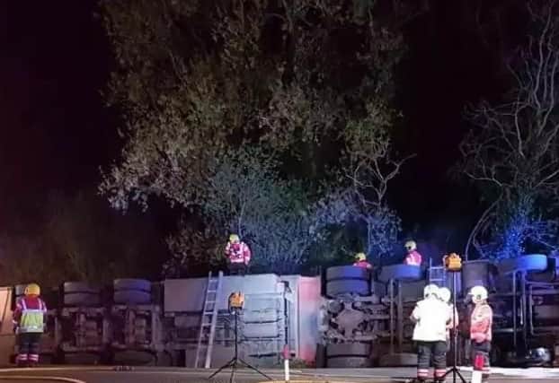 The scene of the crash at Murrow. Photo: Cambs Police